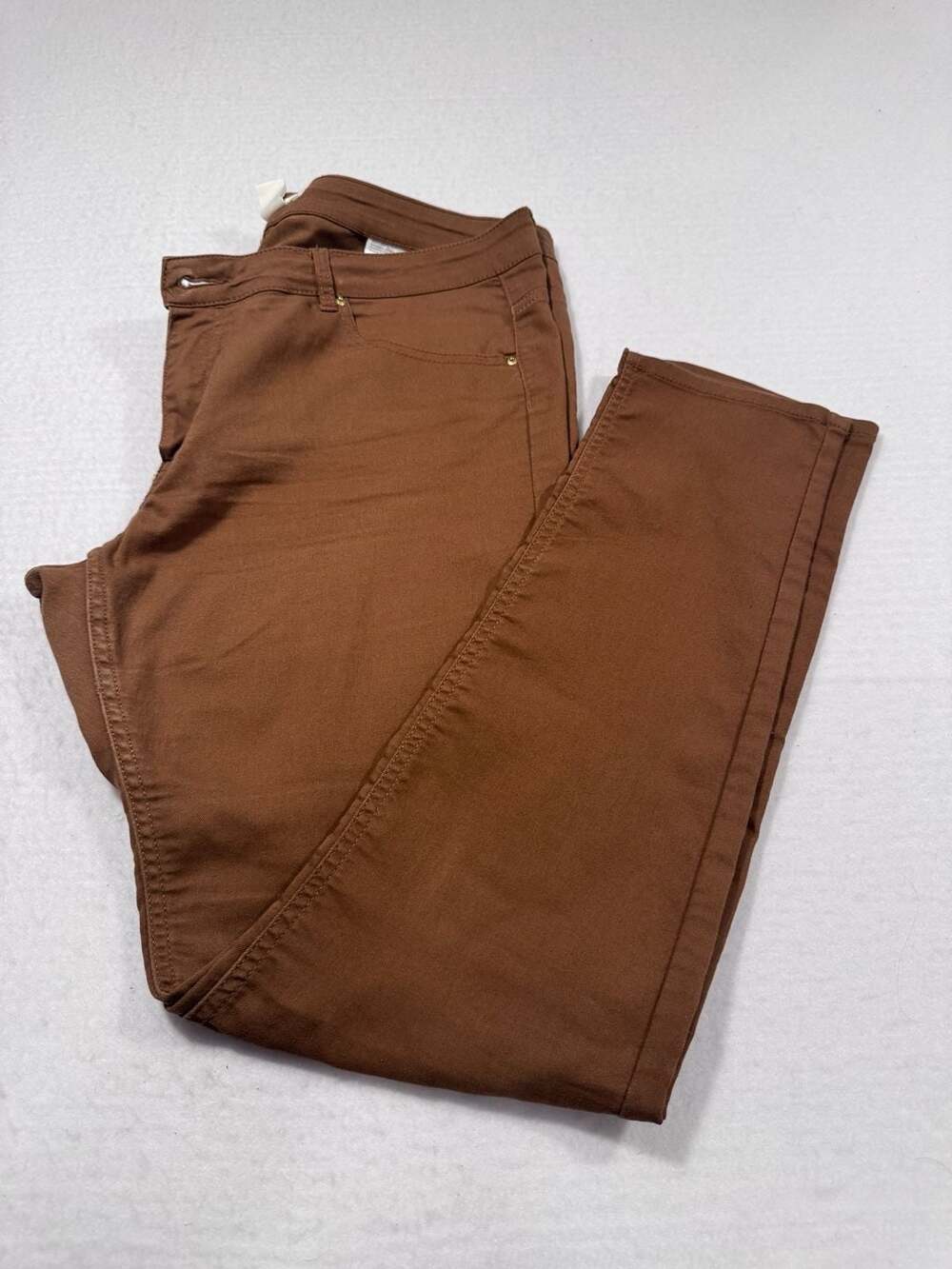 H&M Women’s Slim Fit Five-Pocket Brown Pants Size 14